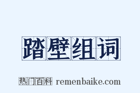 踏壁组词是什么意思的图片